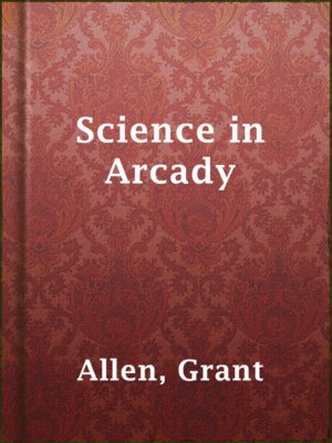 cover image of Science in Arcady